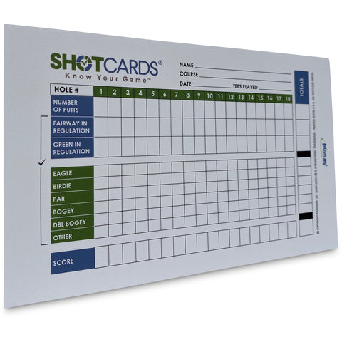 SHOTCARDS® Standard Edition (Blue/Green) - Golf Shot and Stat Tracking Scorecards