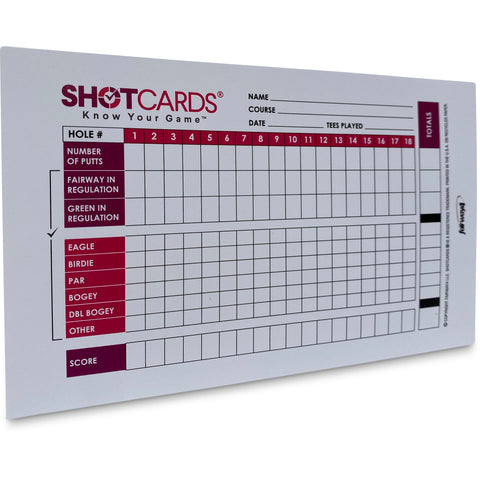 SHOTCARDS® Standard Edition (Pink/Purple) - Golf Shot and Stat Tracking Scorecards