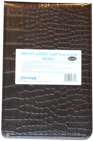 SHOTCARDS® Golf Scorecard Holder - Black